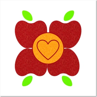 Loving Apples and Oranges Flower Posters and Art